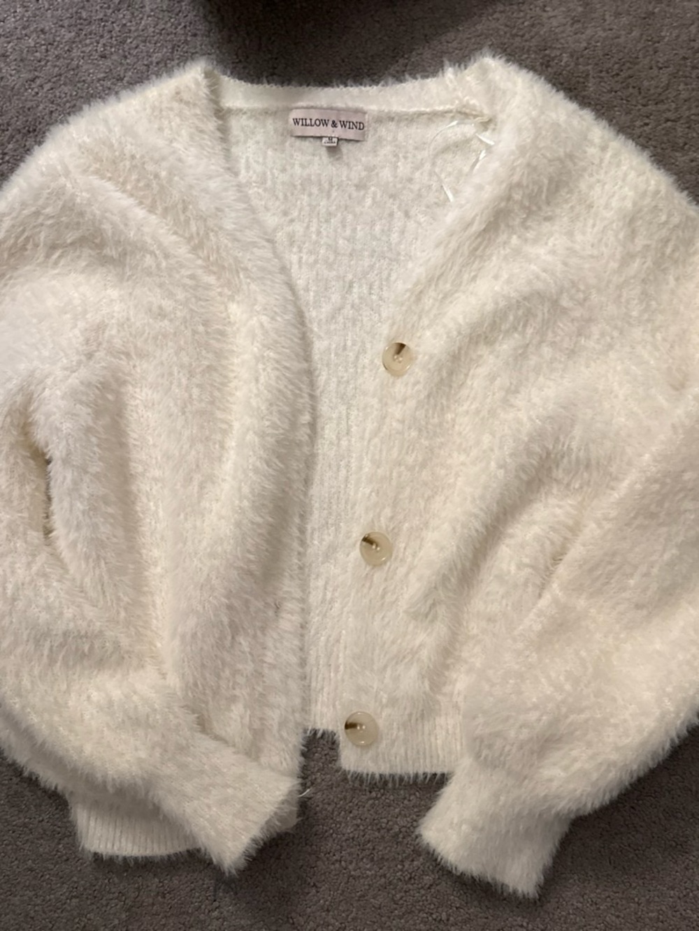 Cozy White Fuzzy Cardigan & tank Top Set - Women Sweaters - Picture 2 of 3